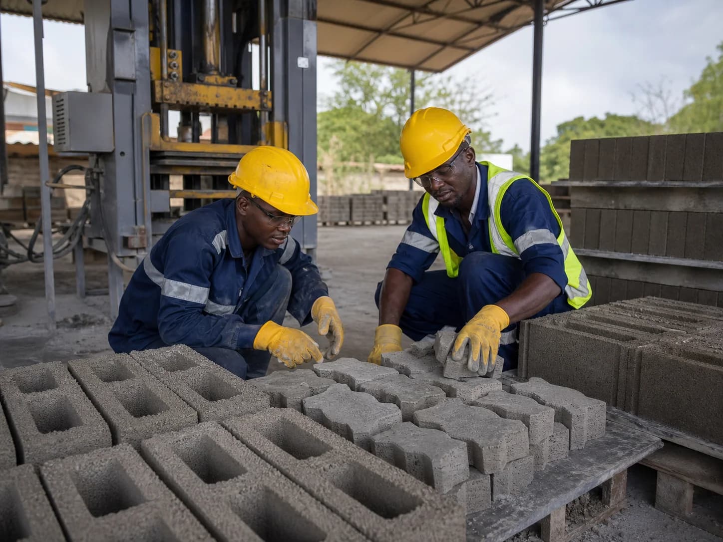 Fabrication de briques et dalles